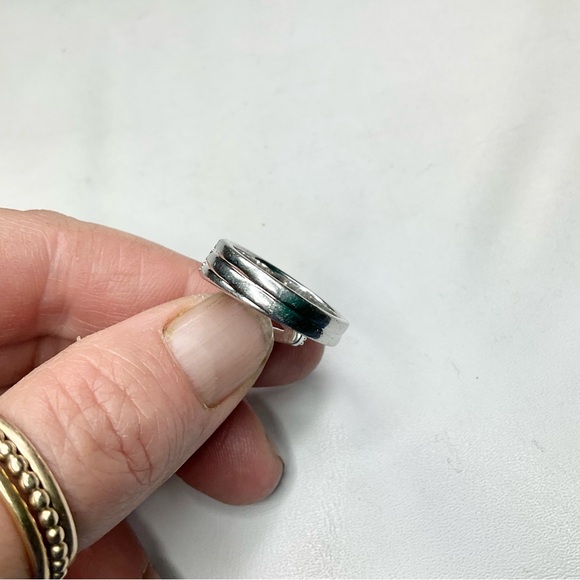 Swarovski Ring Charm Drop Swan Signed SZ 7.25 - Picture 3 of 5